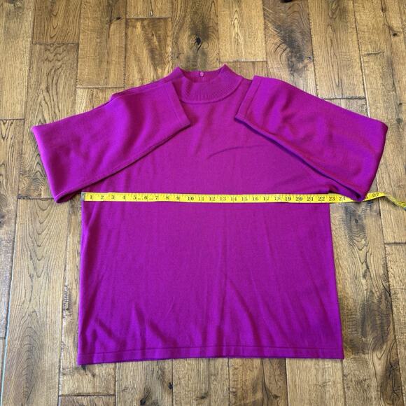 VTG 2 PC Joan Leslie Wool Blend Blazer & Sweater Set Sz 16/XL Fucia Plaid 90s - Picture 11 of 13